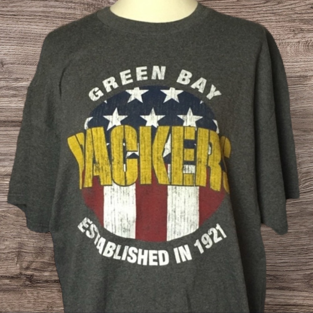Green Bay Packers NFL TEAM GO PACKERS! XL T-shirt VGUC - Picture 9 of 12